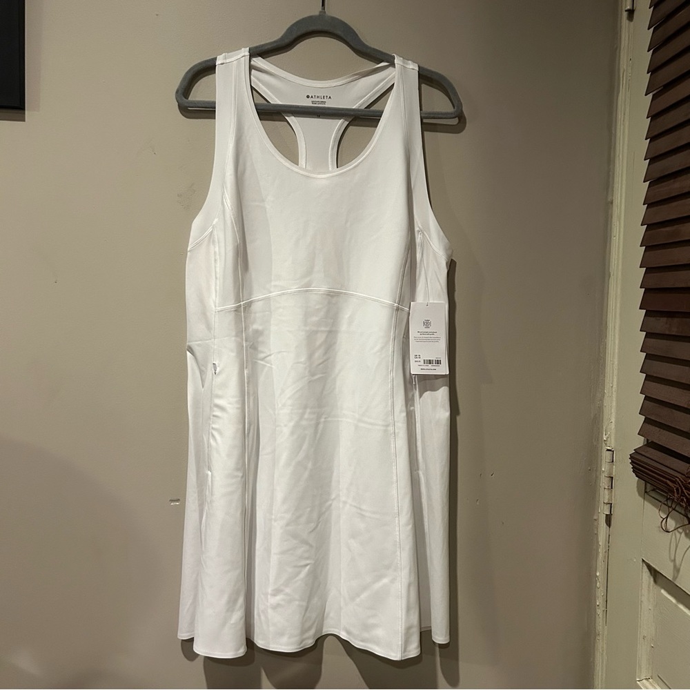 NWT Athleta White Levitate Dress Size 1X